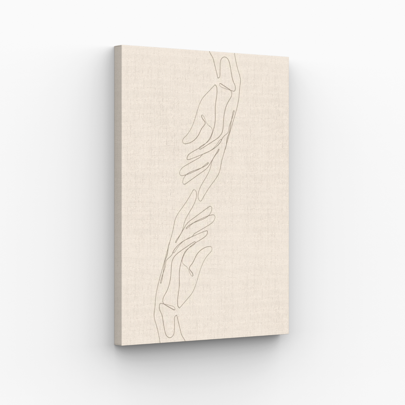 Beige Line Hands Obraz