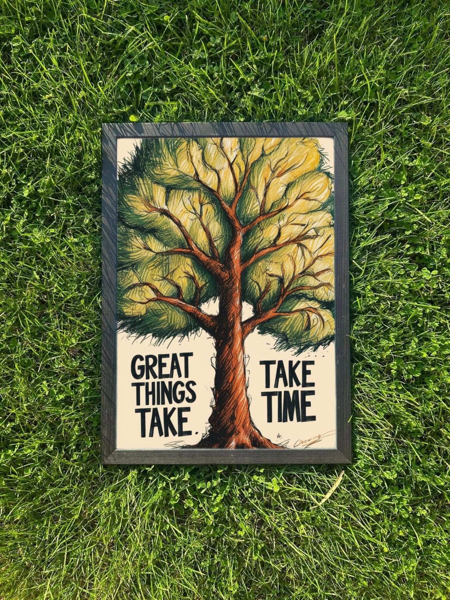 „Great Things Take Time” Plakat