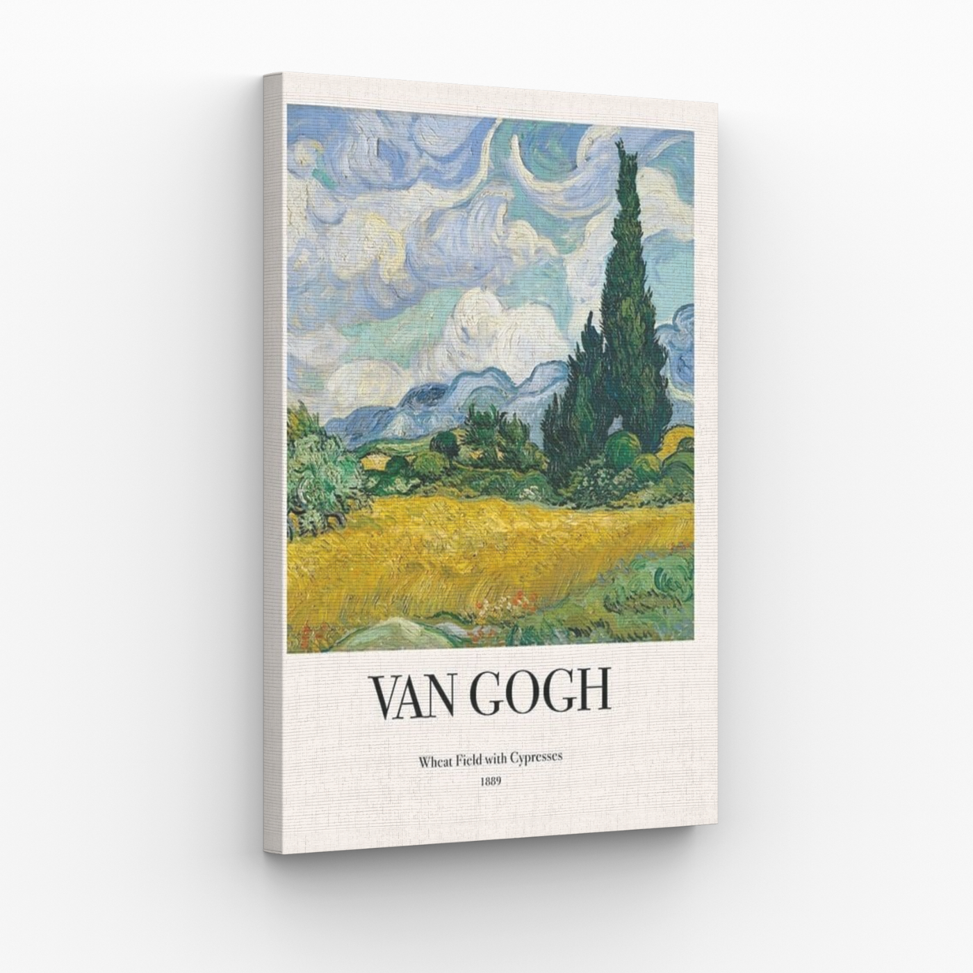 Van Gogh - Wheat Field with Cypresses Obraz