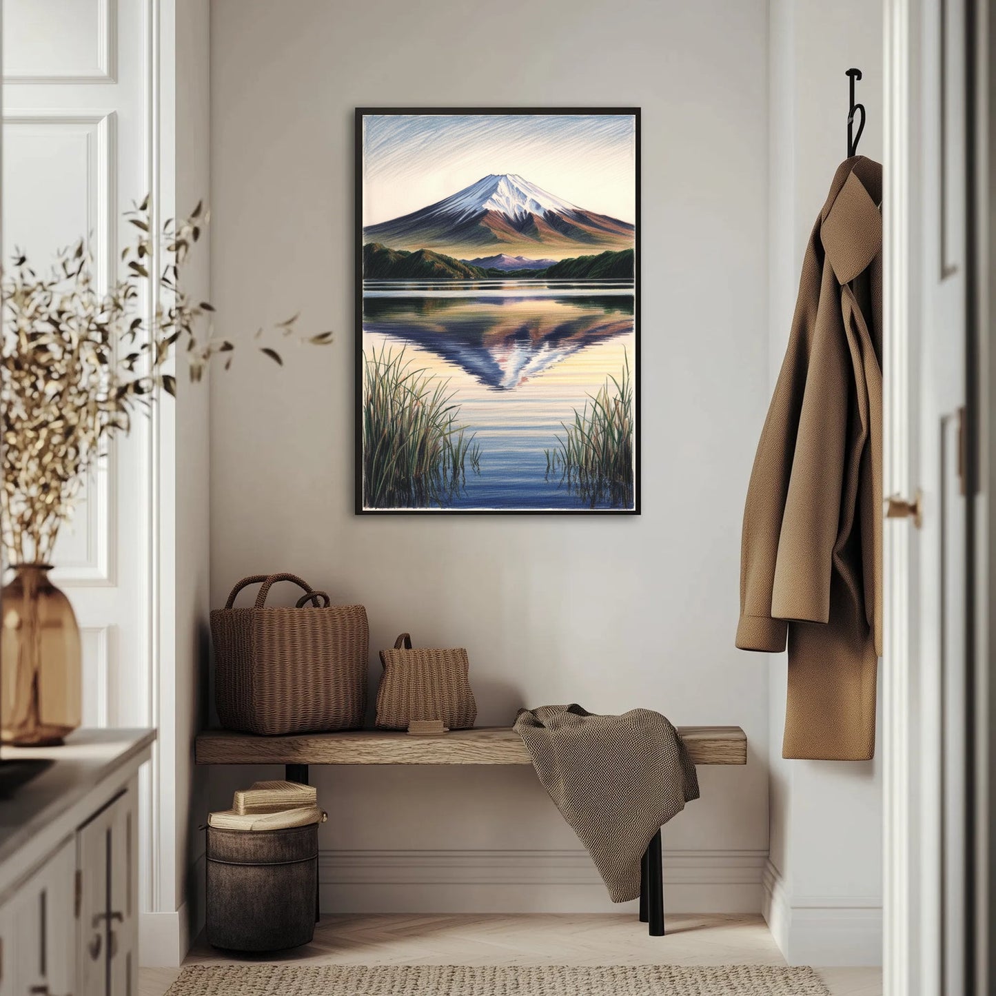 Fujisan Na Tle Jeziora Kawaguchi Plakat