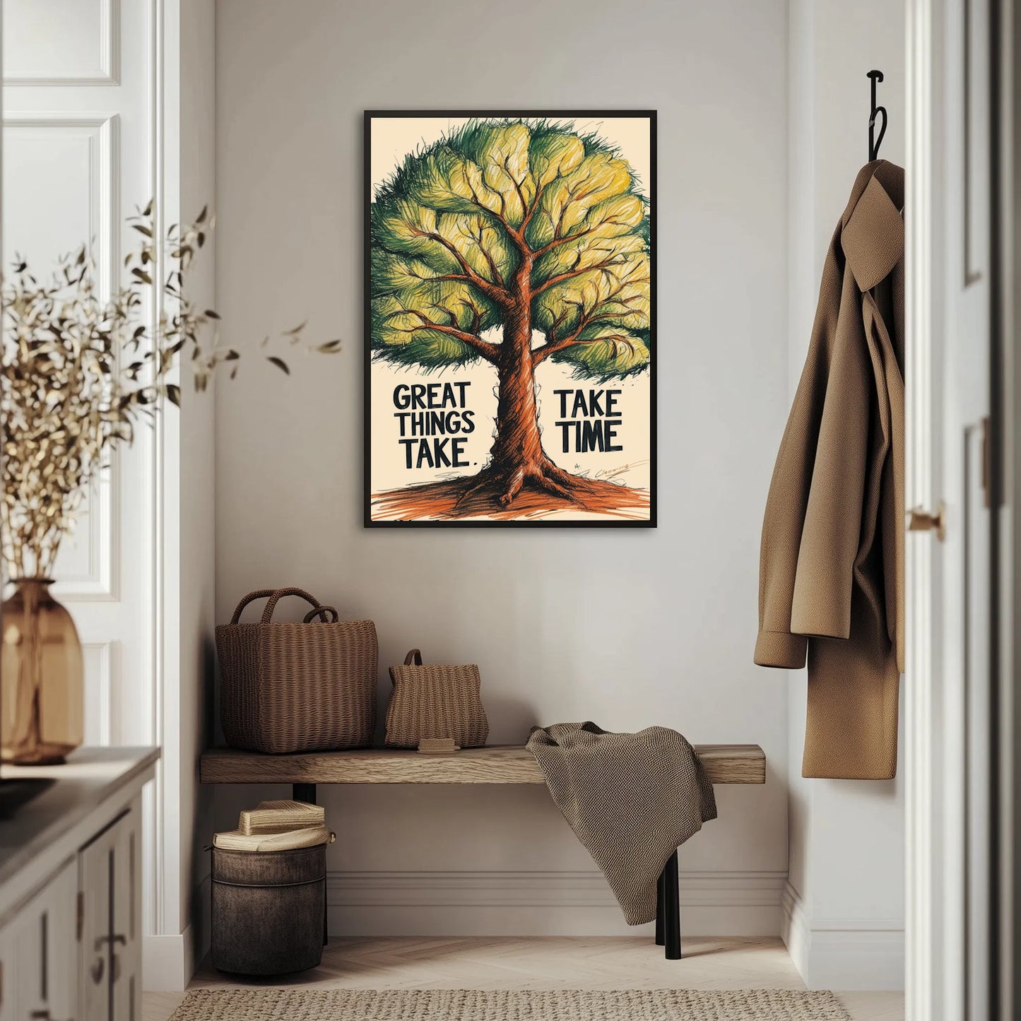 „Great Things Take Time” Plakat