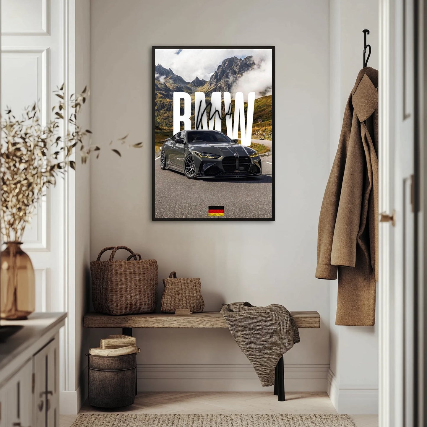 BMW M4 z Krajobrazem Plakat