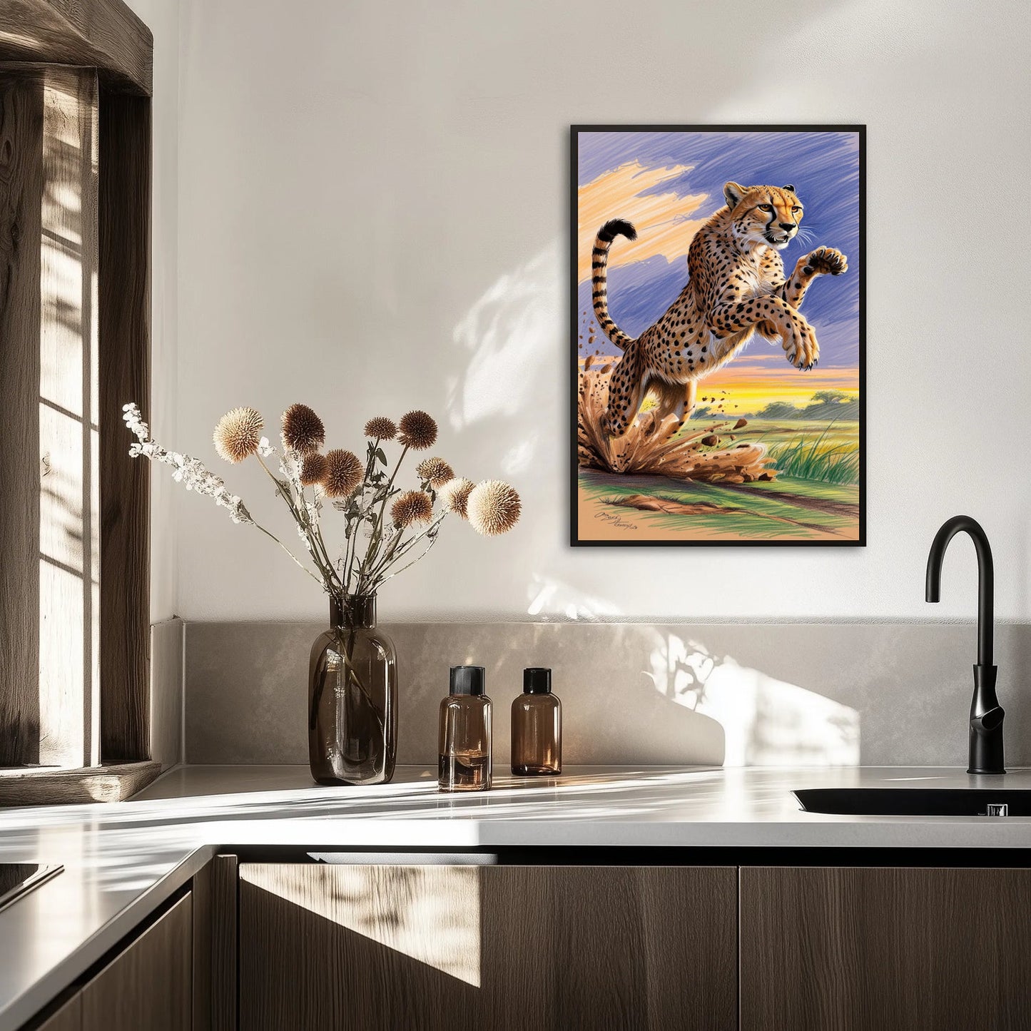 Biegnący Gepard Plakat