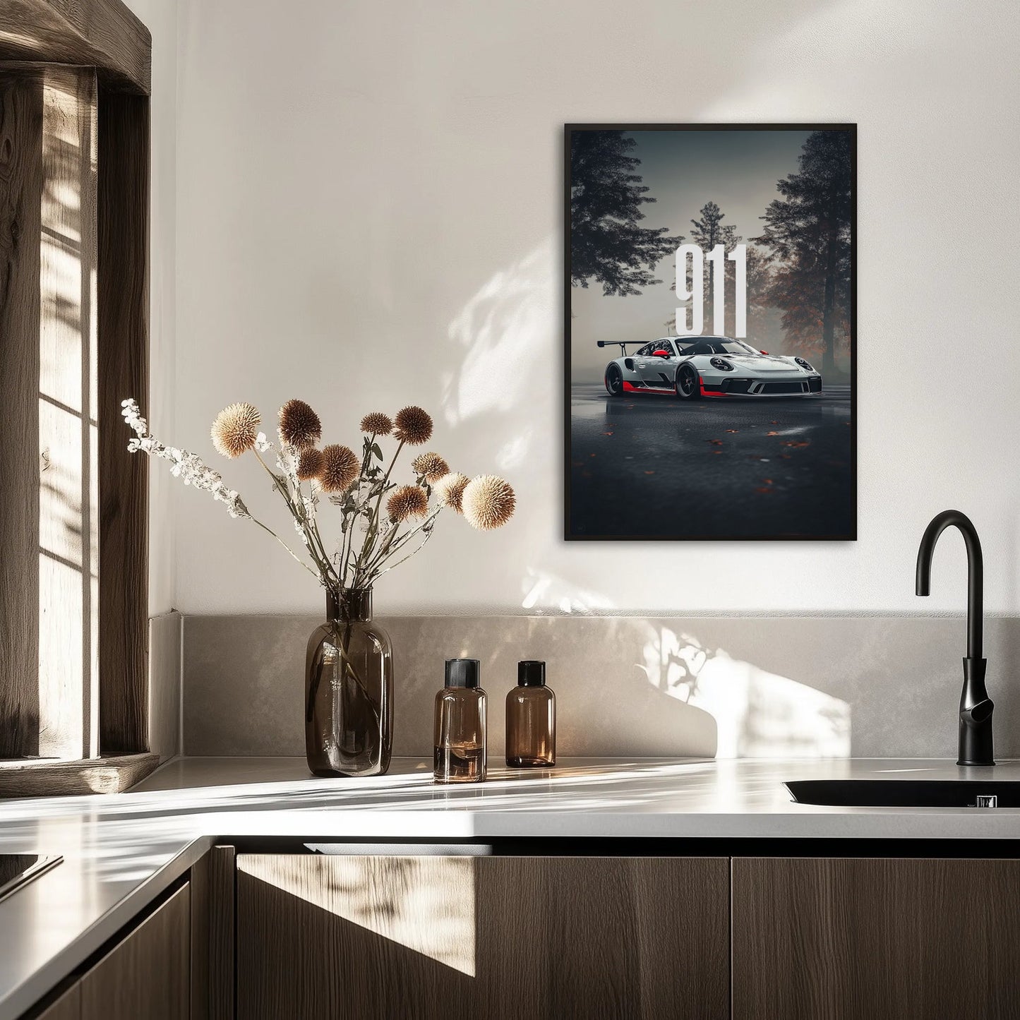 Porsche 911 z Krajobrazem Plakat