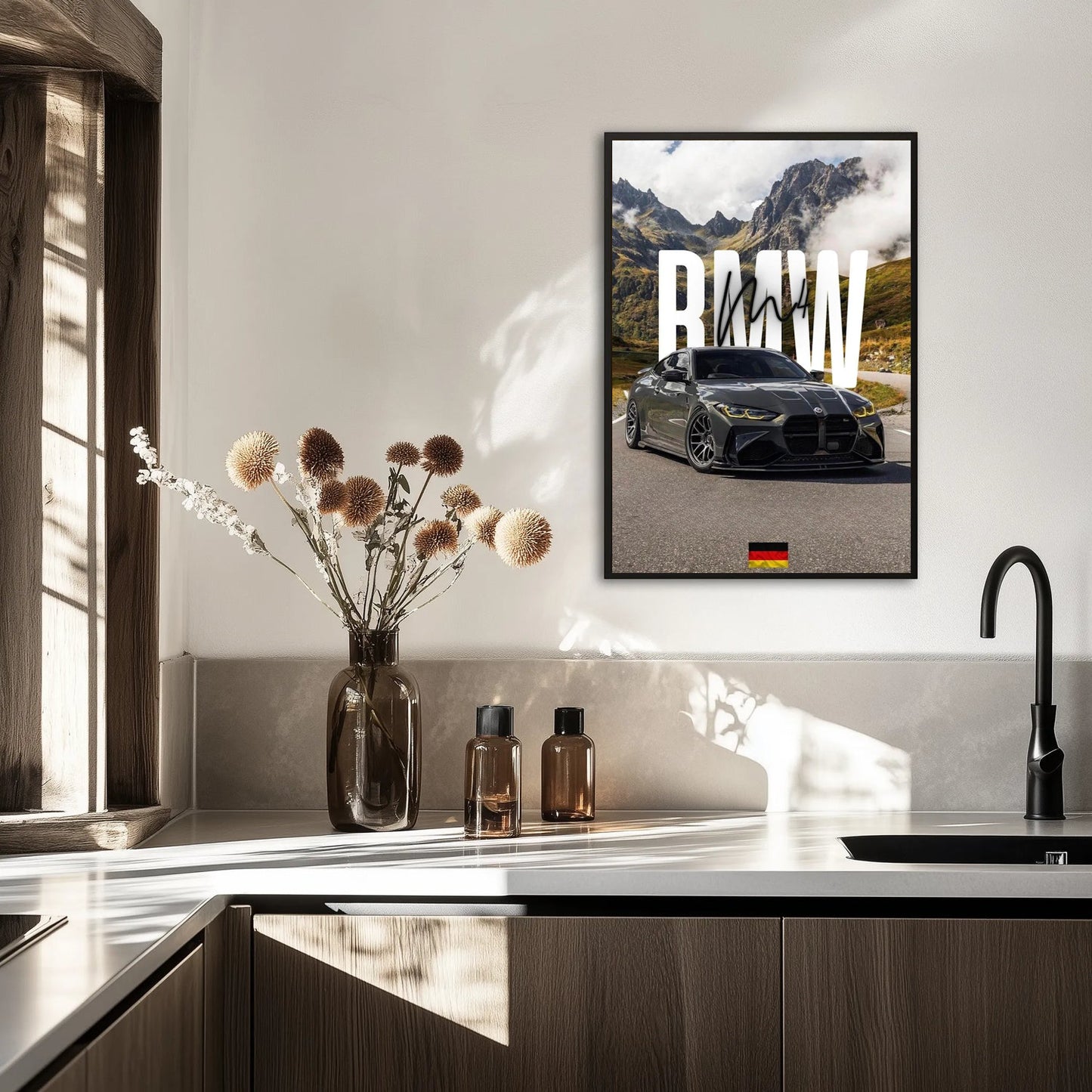 BMW M4 z Krajobrazem Plakat
