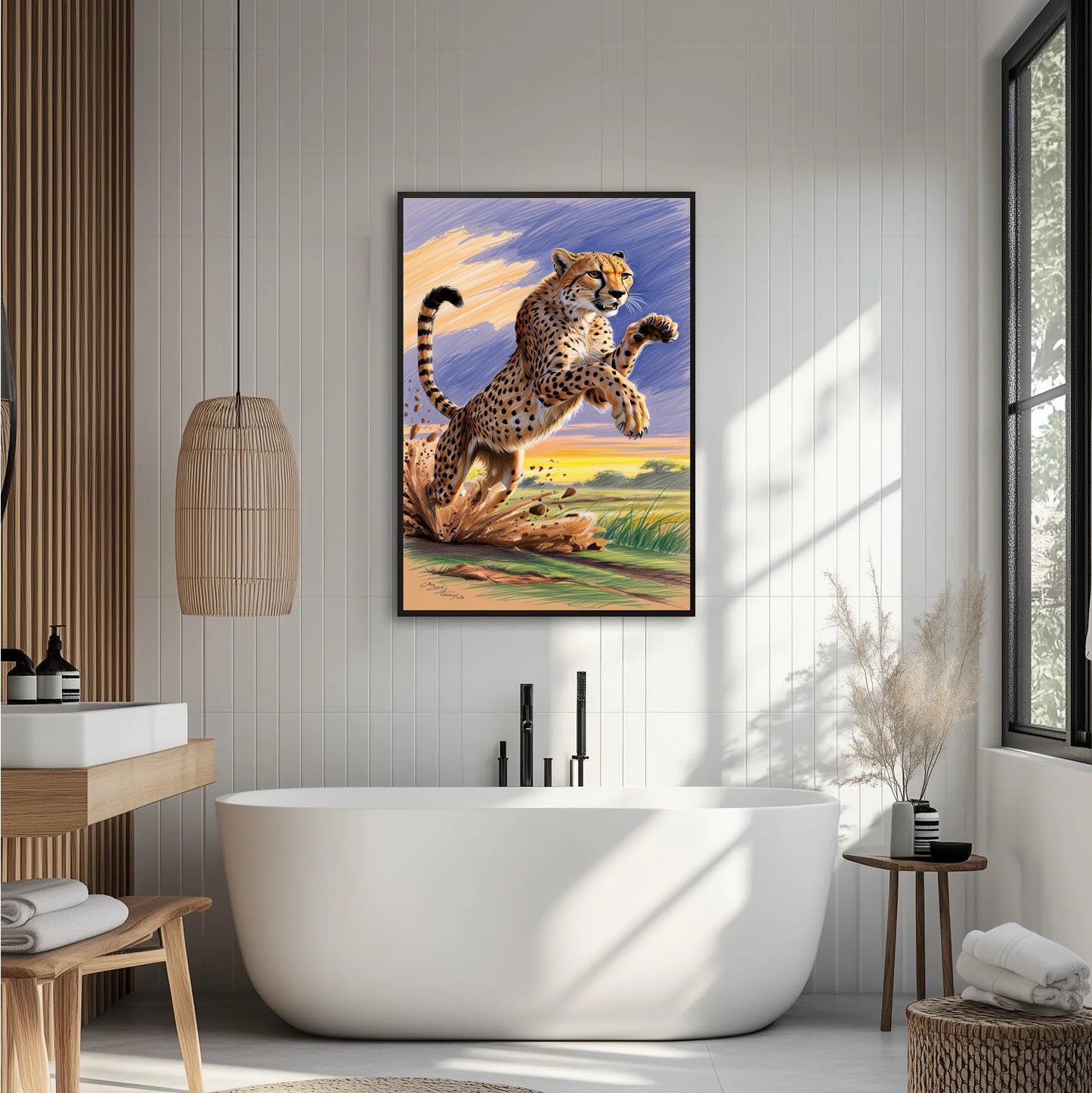 Biegnący Gepard Plakat