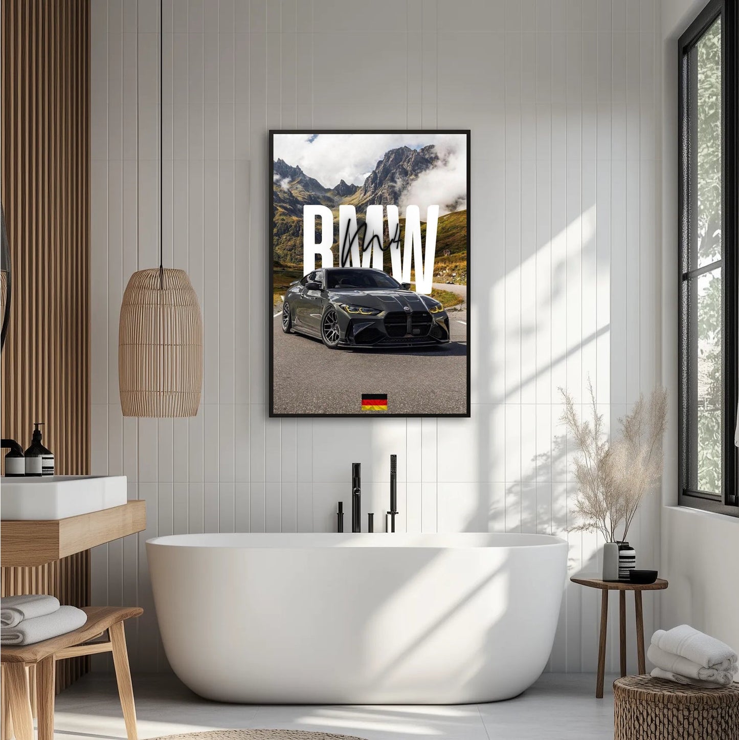 BMW M4 z Krajobrazem Plakat