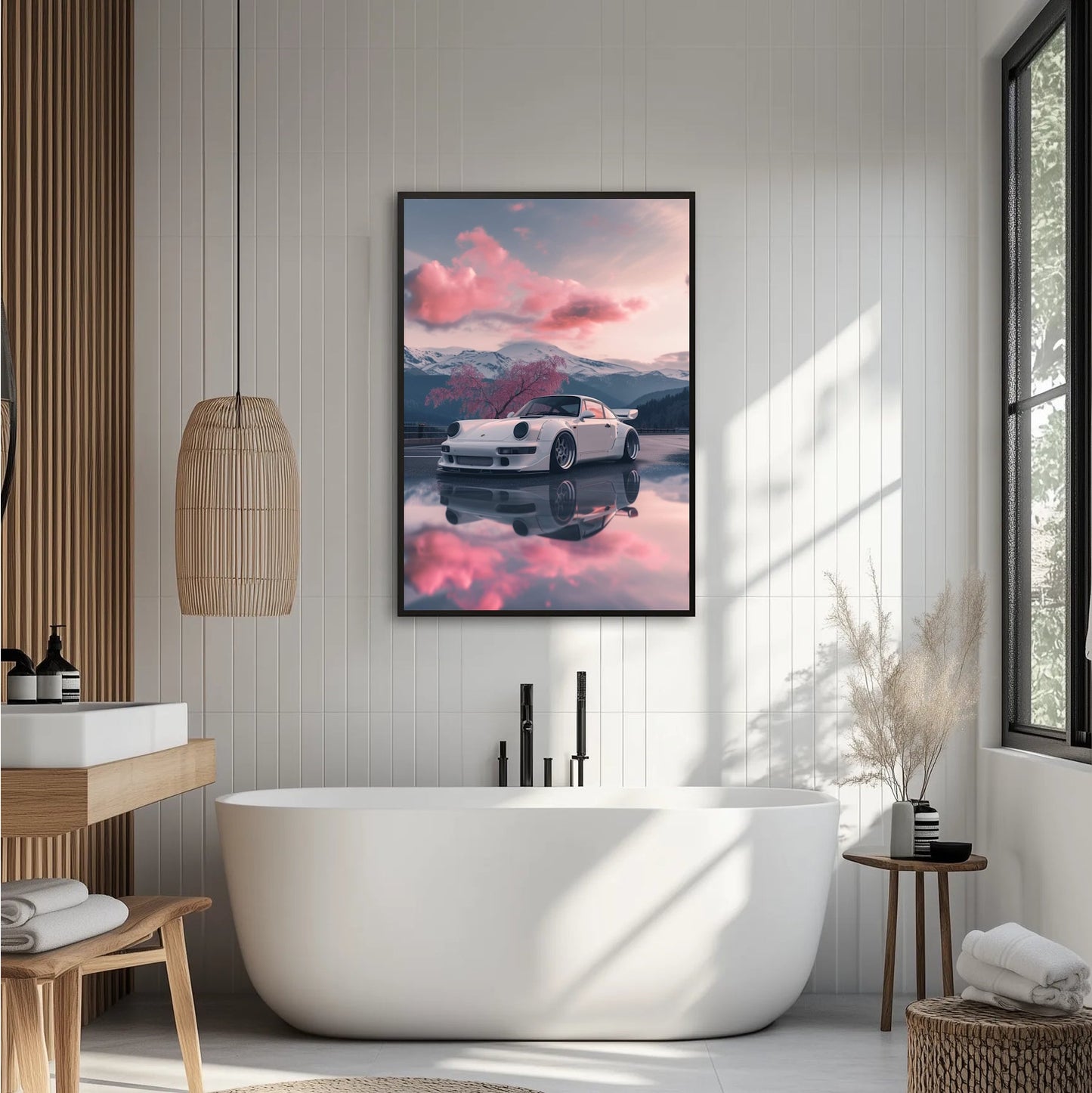 Porsche 911 Różane Niebo Plakat