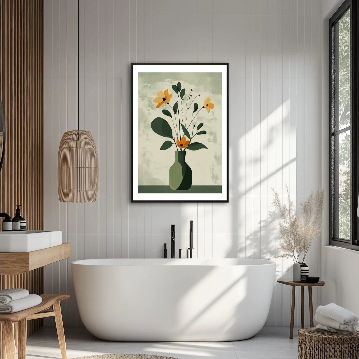 Minimalistyczny bukiet Plakat