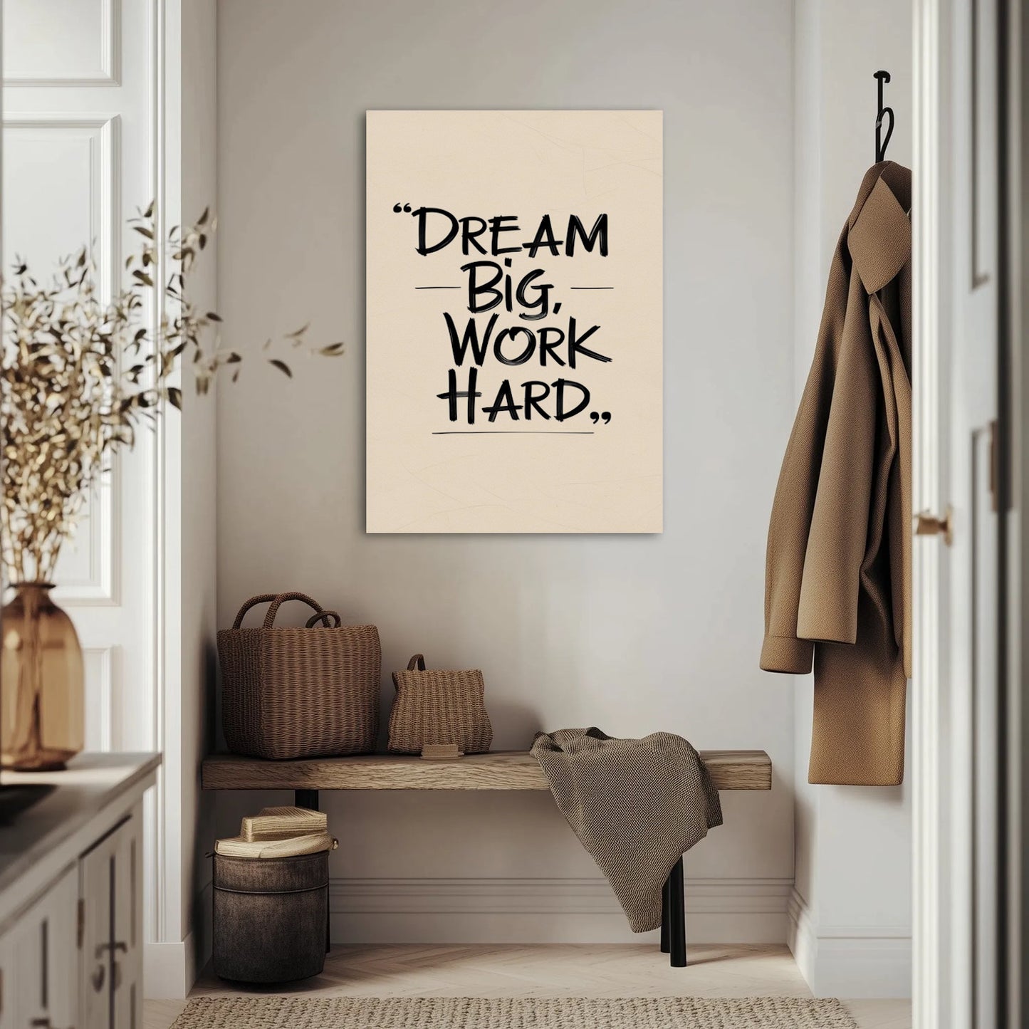 Cytat „Dream Big, Work Hard” Obraz