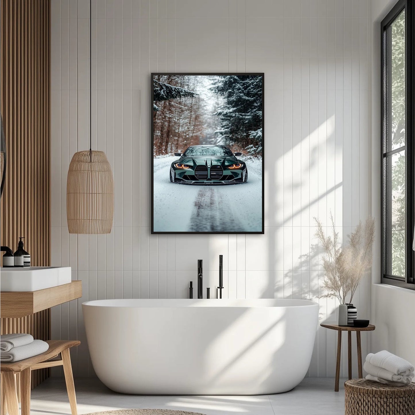 BMW M4 Zimowa Zieleń Plakat