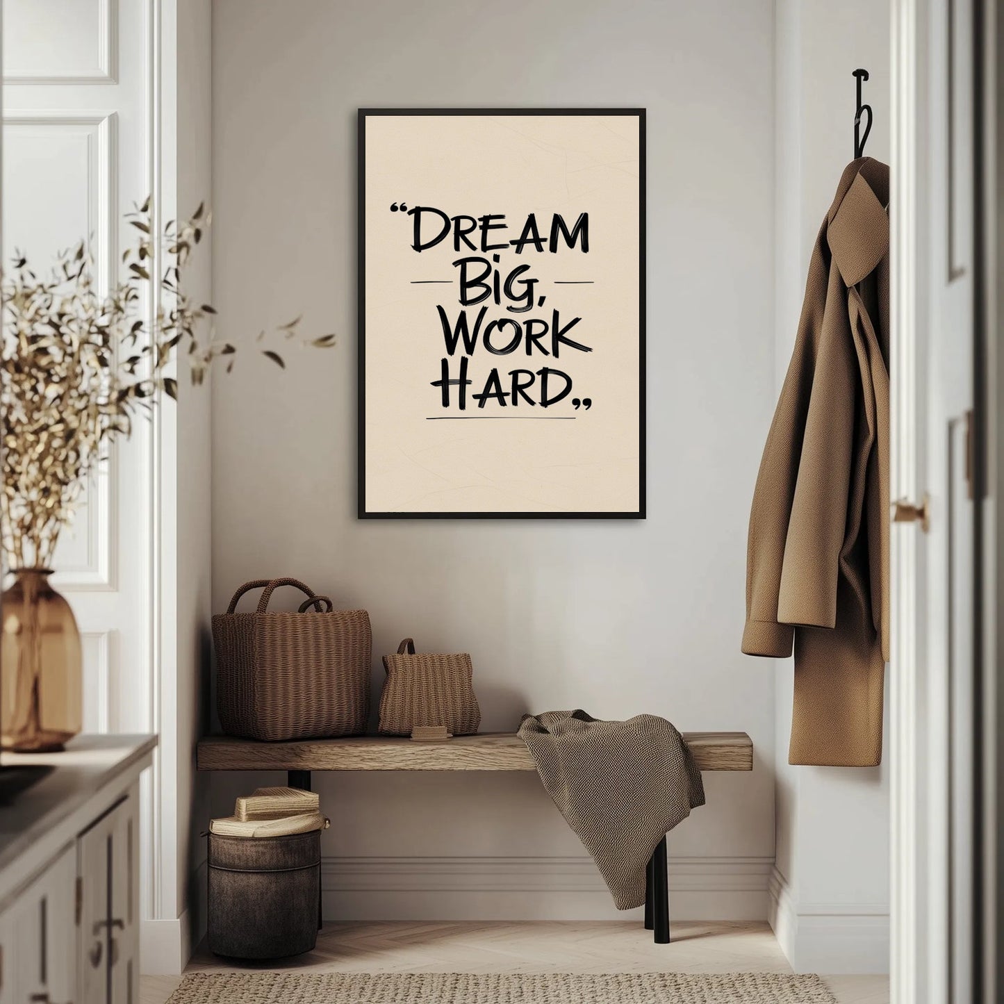 Cytat „Dream Big, Work Hard” Plakat