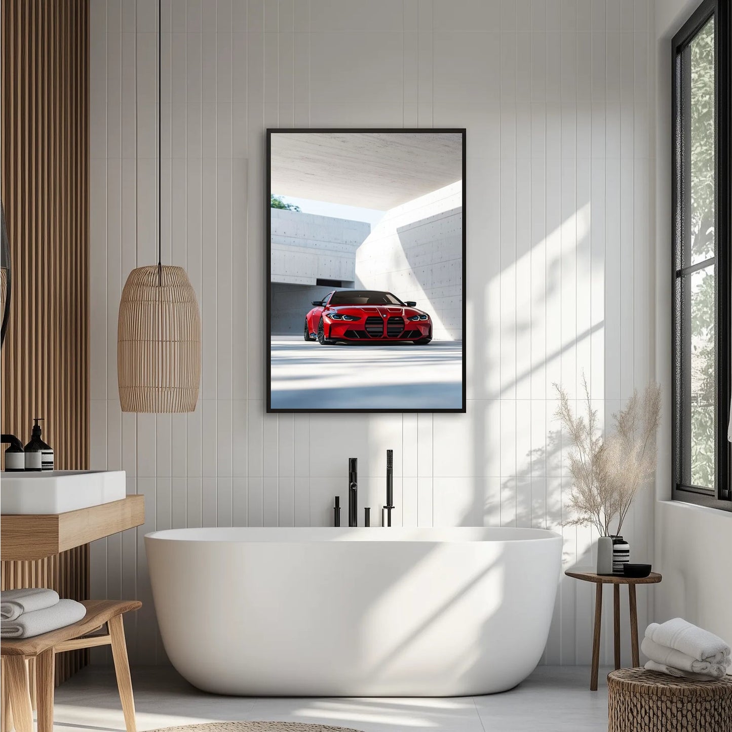 BMW M3 W Cieniu Betonu Plakat