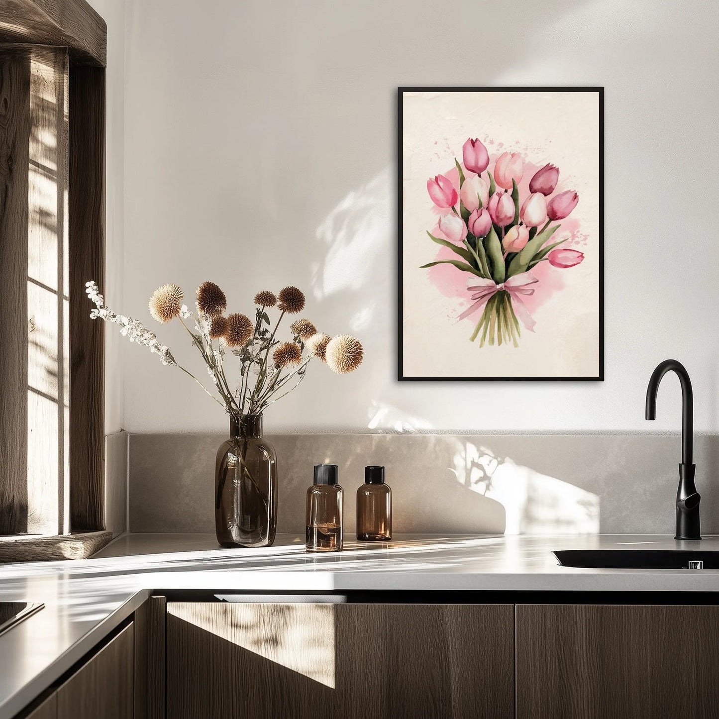 Artystyczne tulipany Plakat