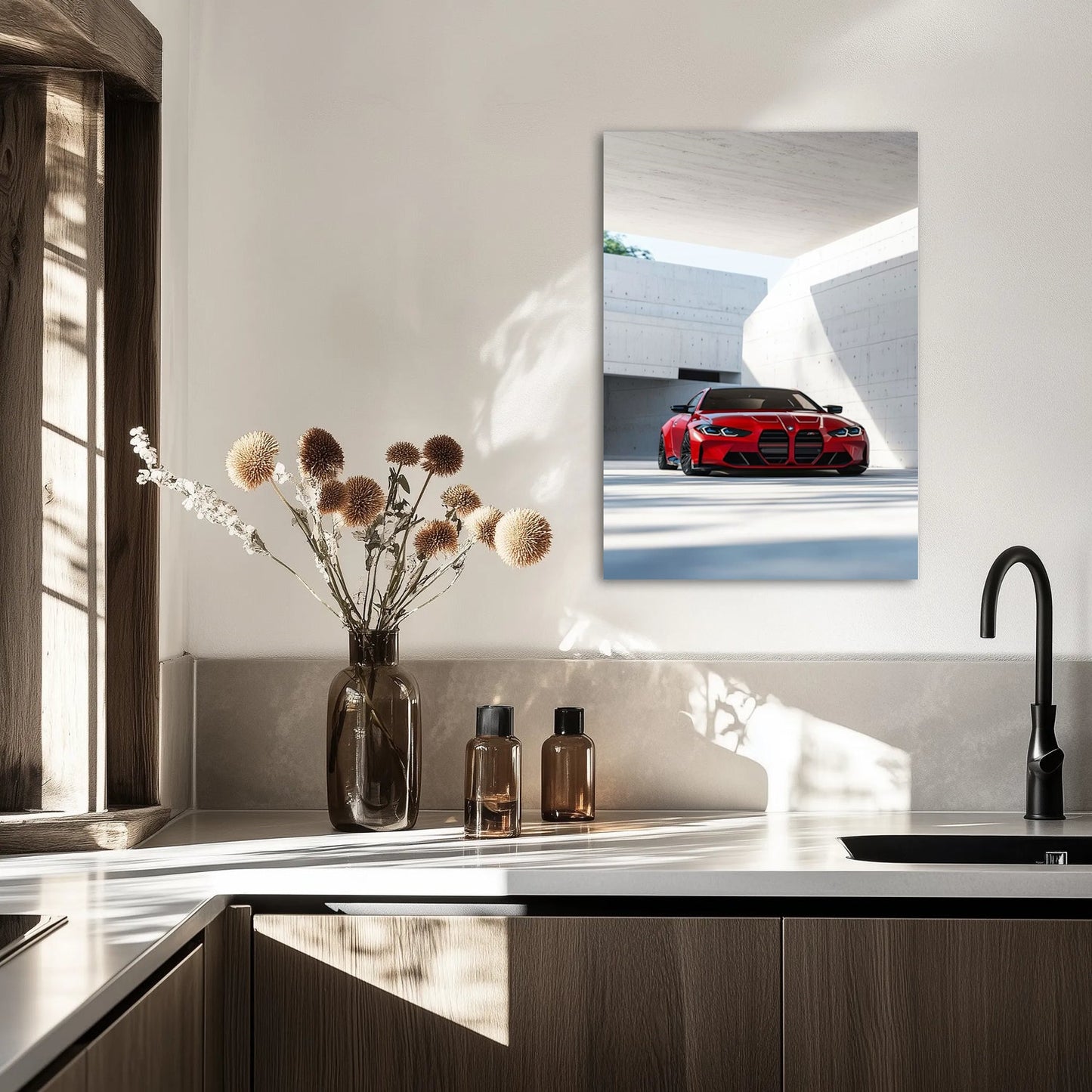 BMW M3 W Cieniu Betonu Obraz