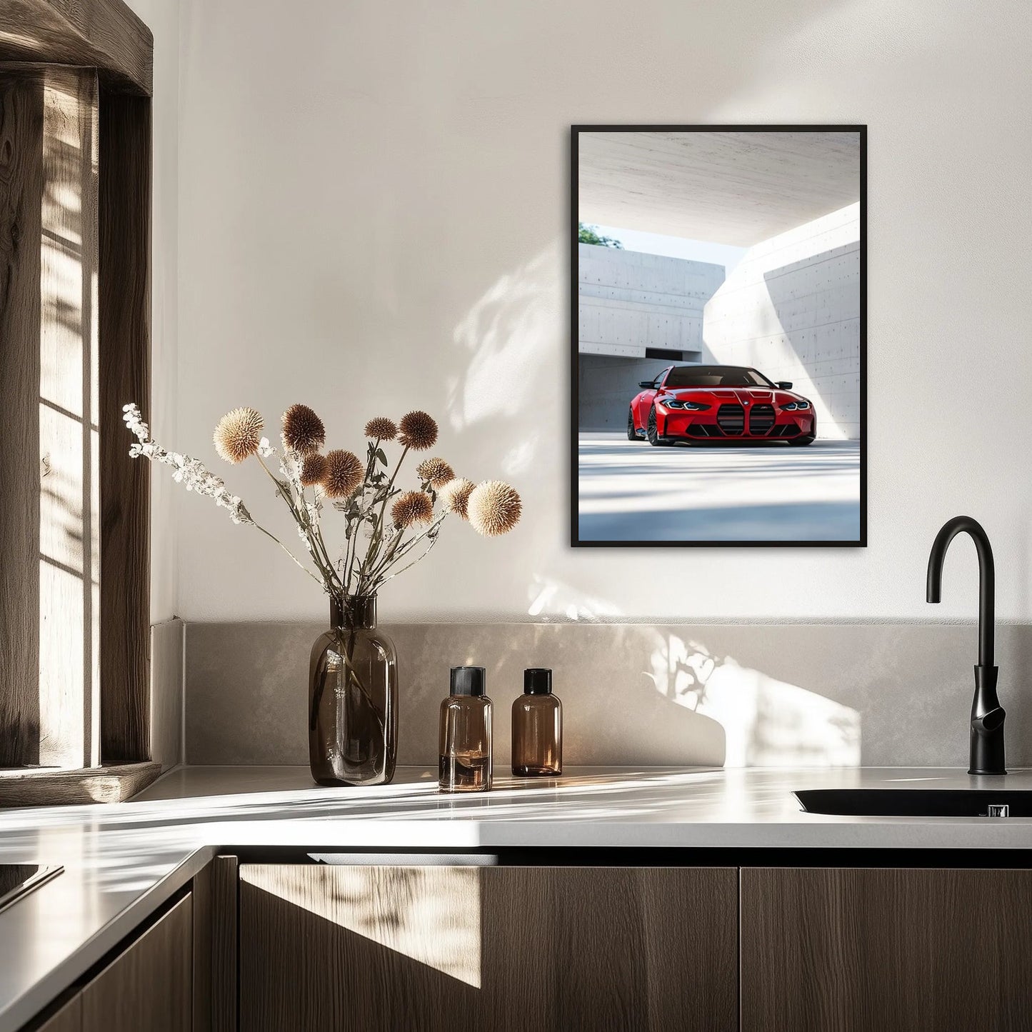 BMW M3 W Cieniu Betonu Plakat