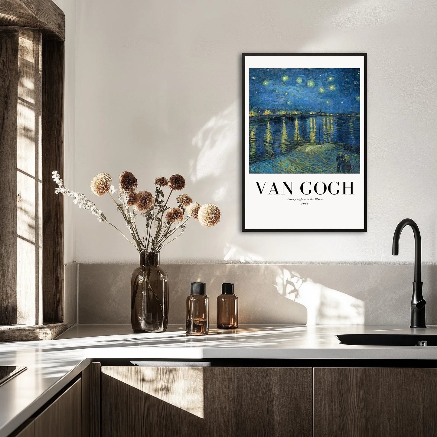 Van Gogh - Starry Night over the Rhone Plakat