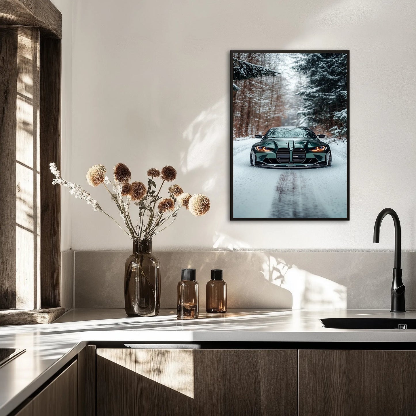 BMW M4 Zimowa Zieleń Plakat
