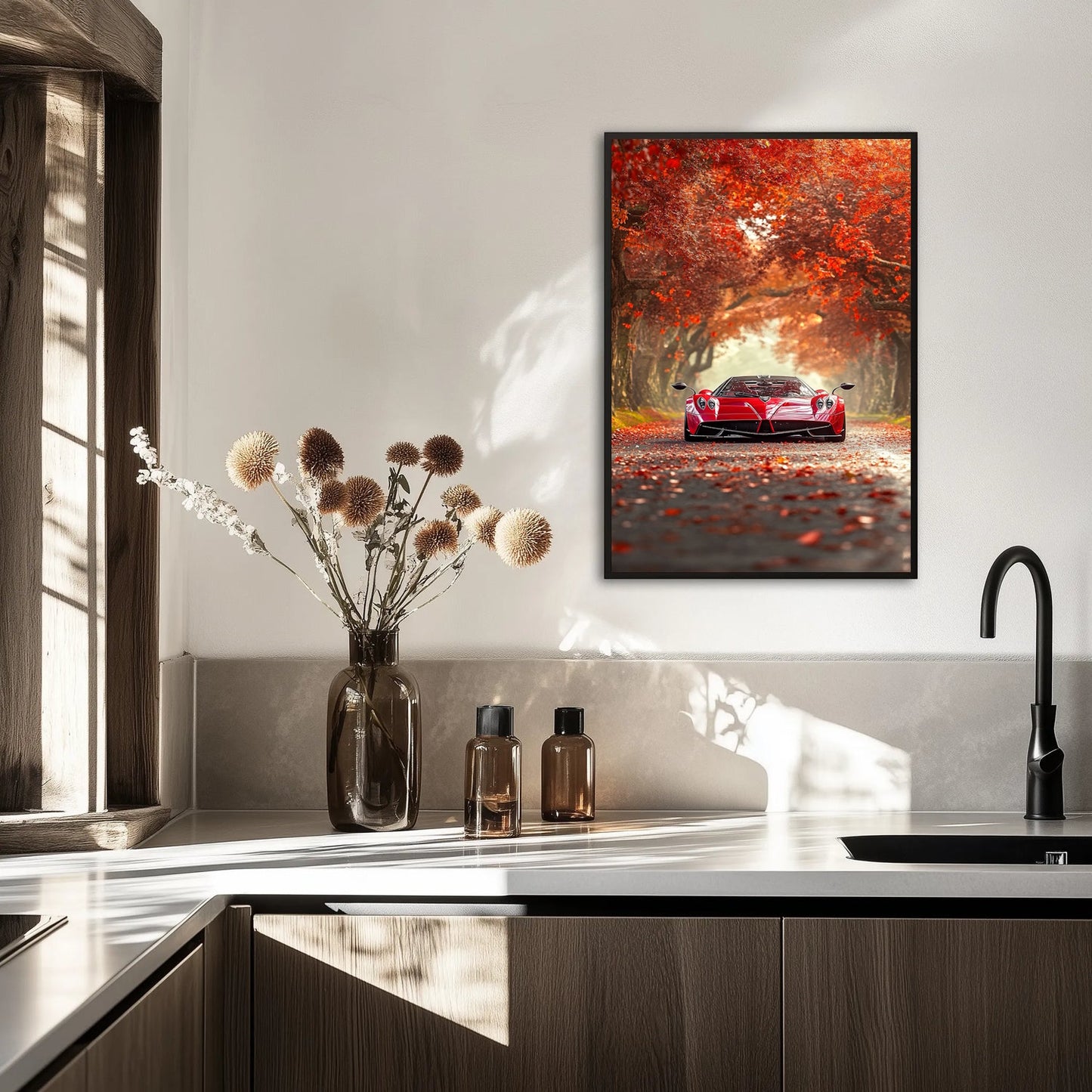 Pagani Huayra na Tle Lasu Plakat