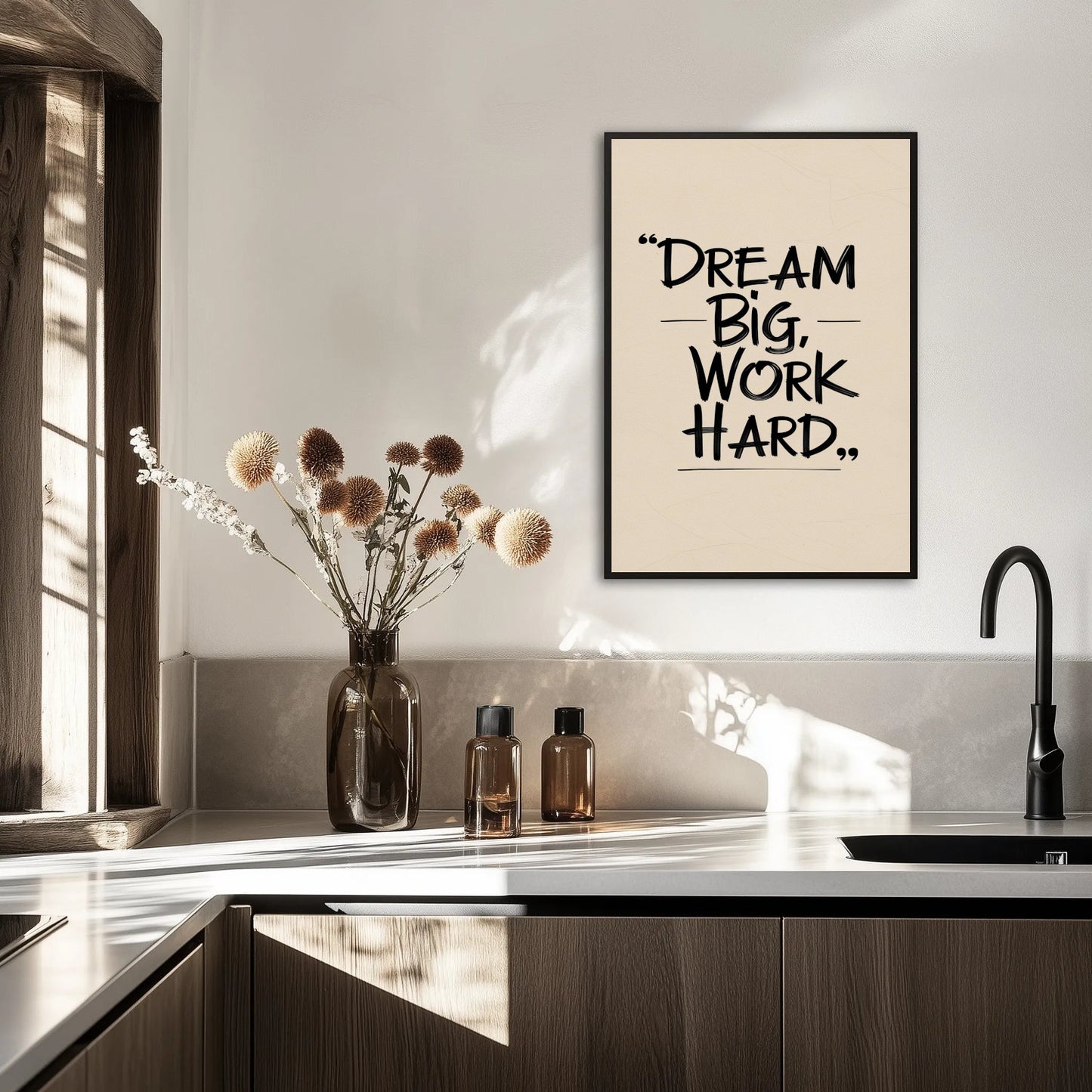 Cytat „Dream Big, Work Hard” Plakat