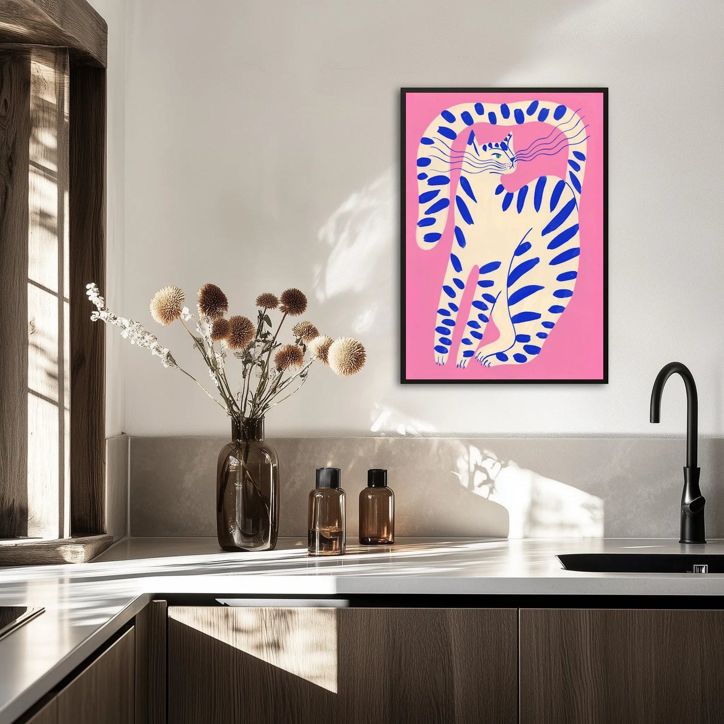 Artystyczny portret kota Plakat