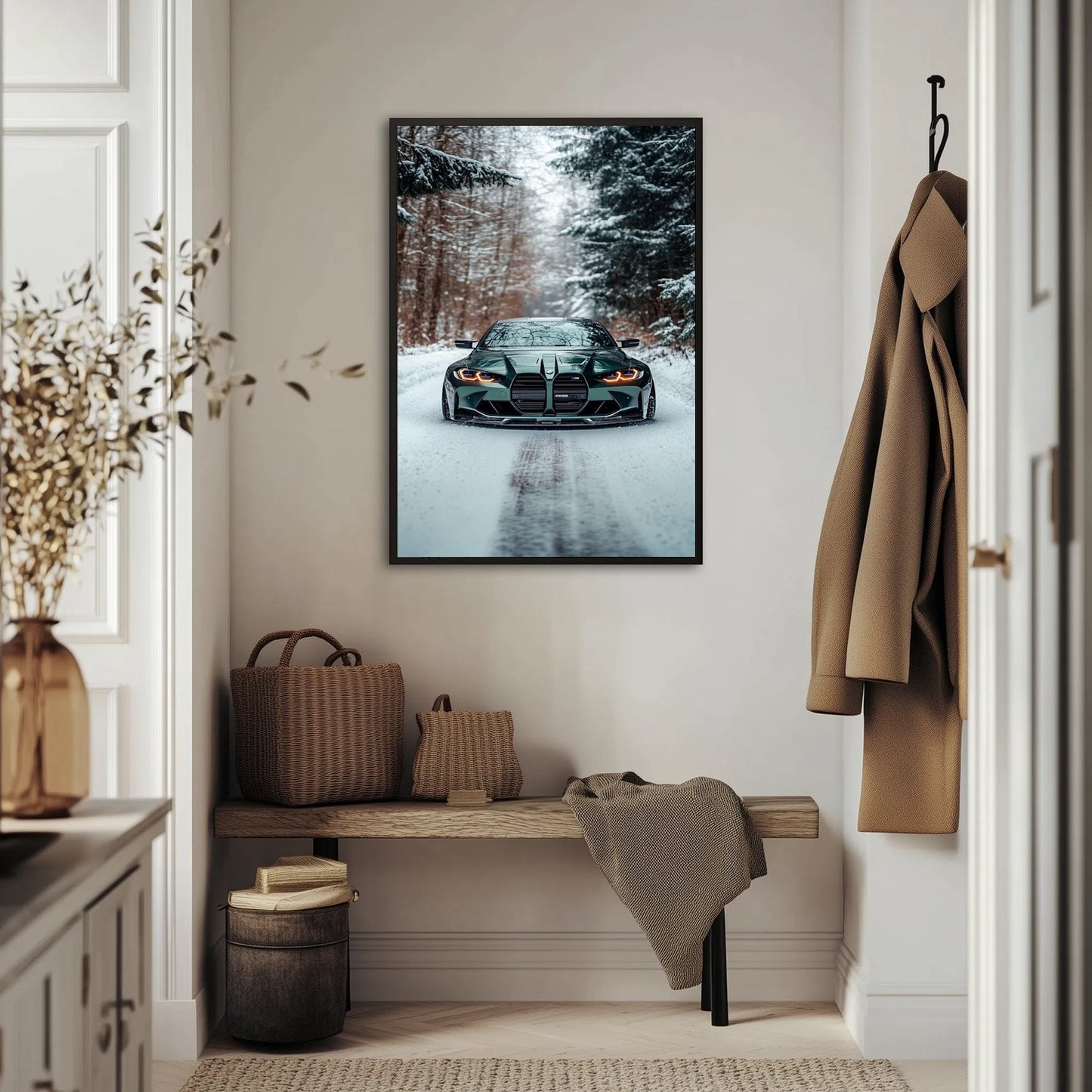 BMW M4 Zimowa Zieleń Plakat