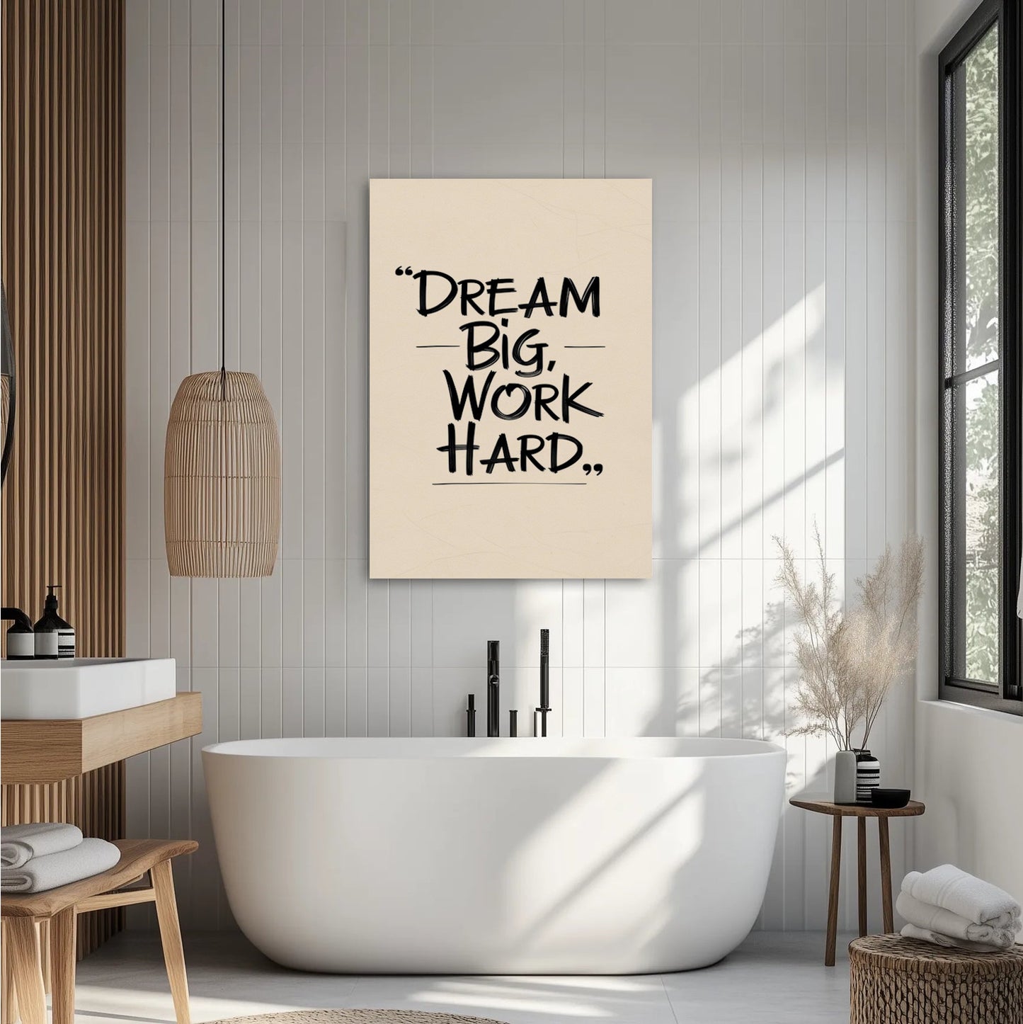 Cytat „Dream Big, Work Hard” Obraz