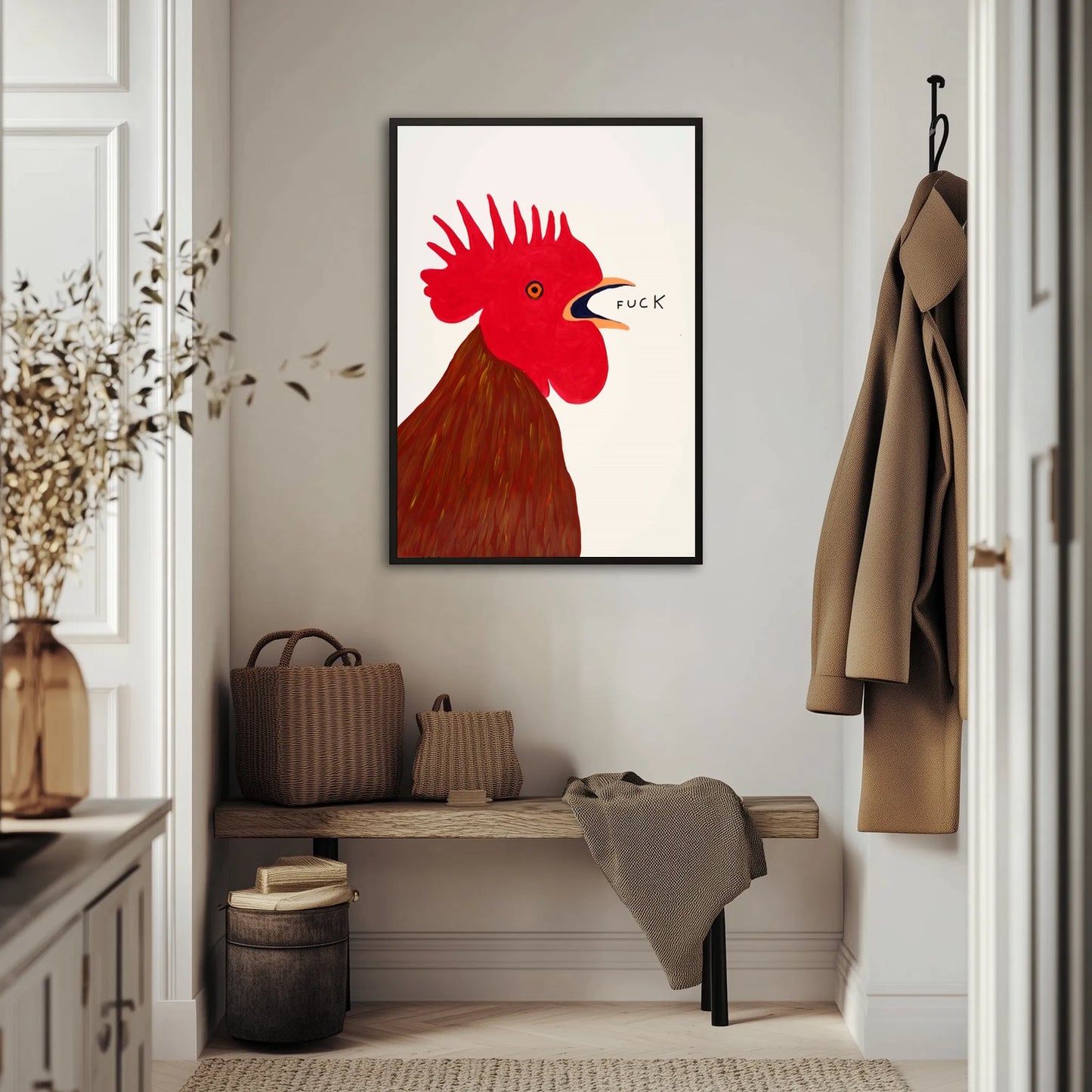 Wkurzony kogut Plakat