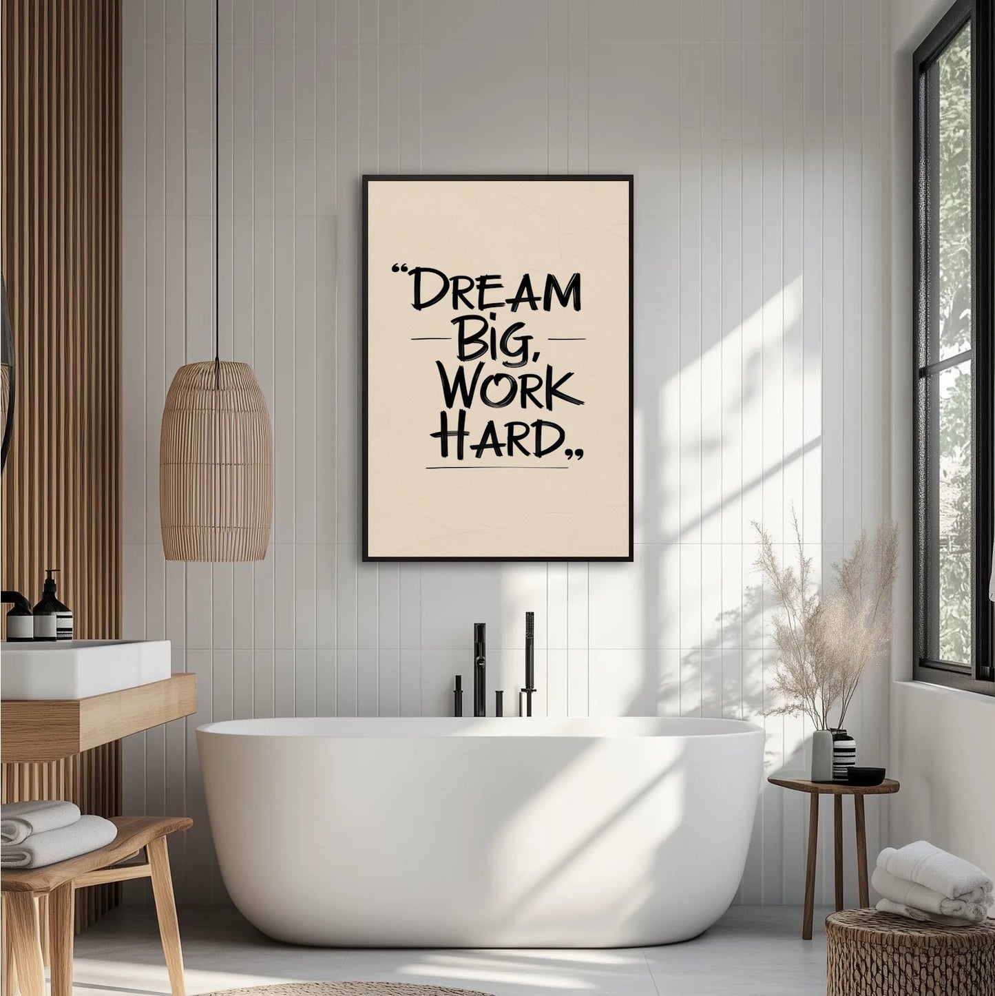 Cytat „Dream Big, Work Hard” Plakat