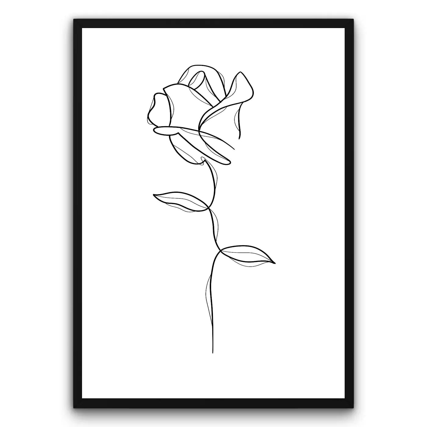 Beige Line Rose Plakat