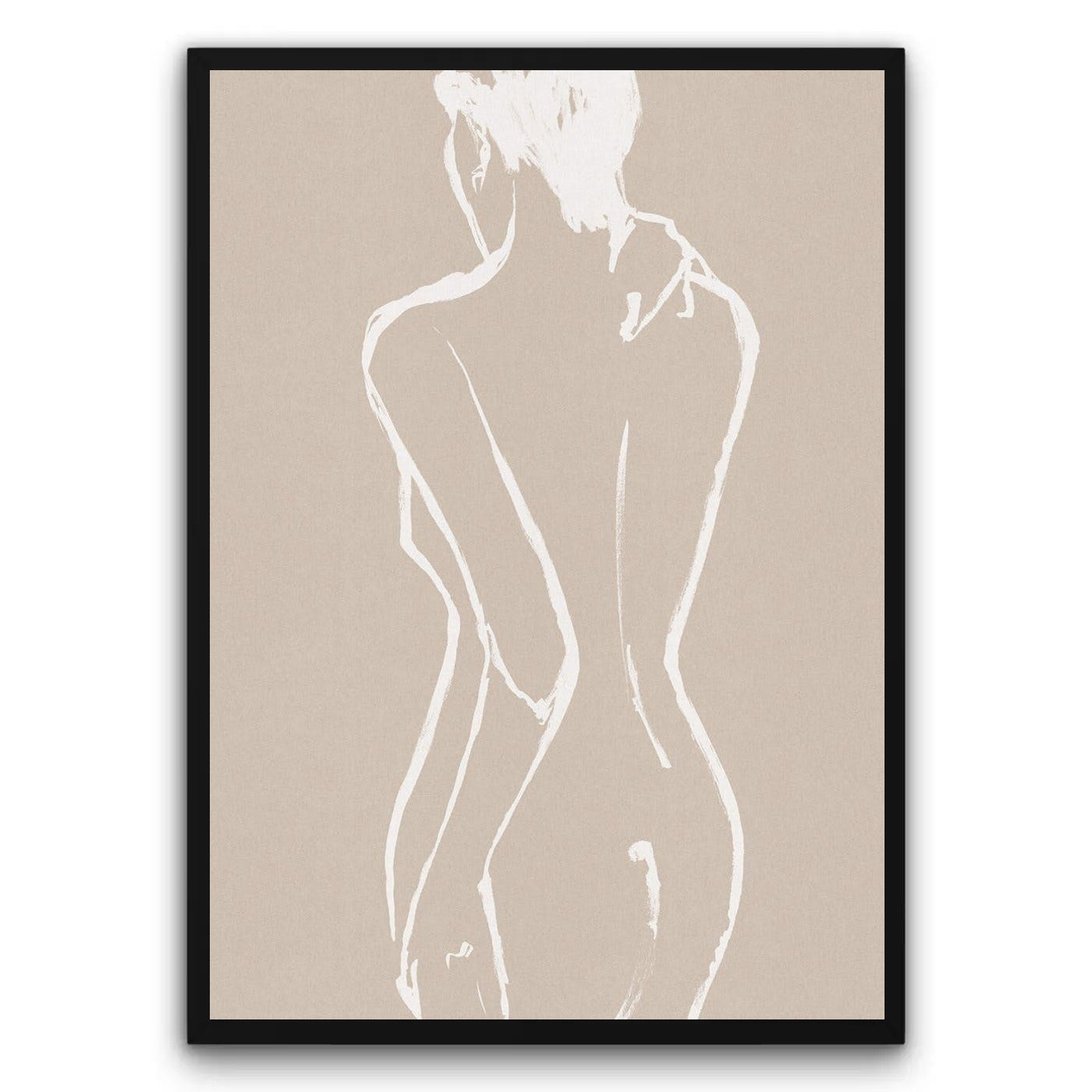 Beige Line Woman Body Plakat