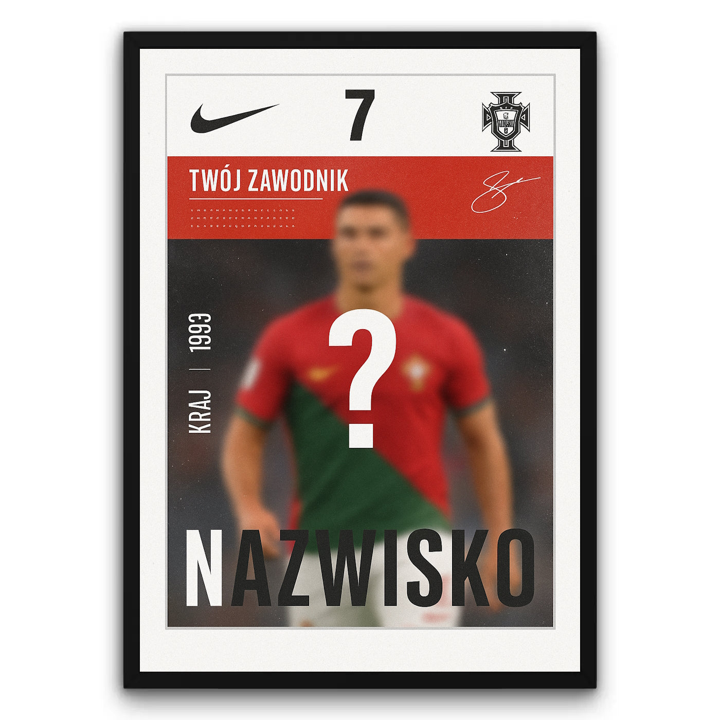 Personalizowany Plakat Piłkarz
