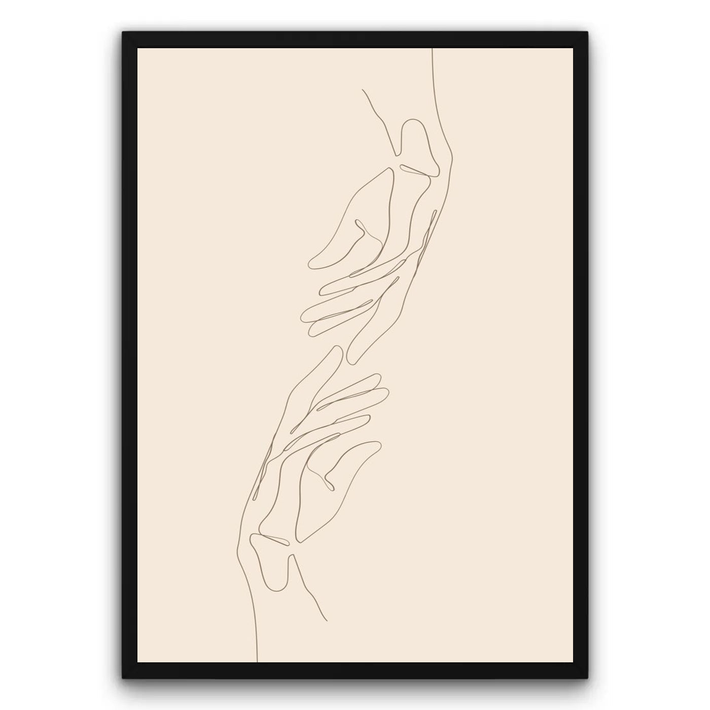 Beige Line Hands Plakat
