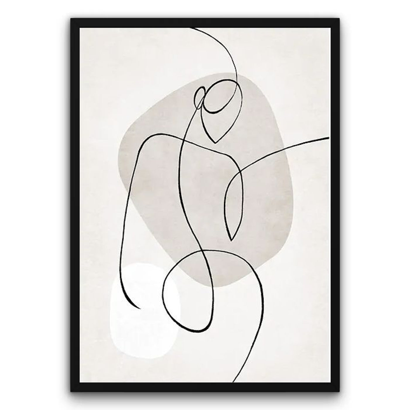 Beige Line Woman Plakat