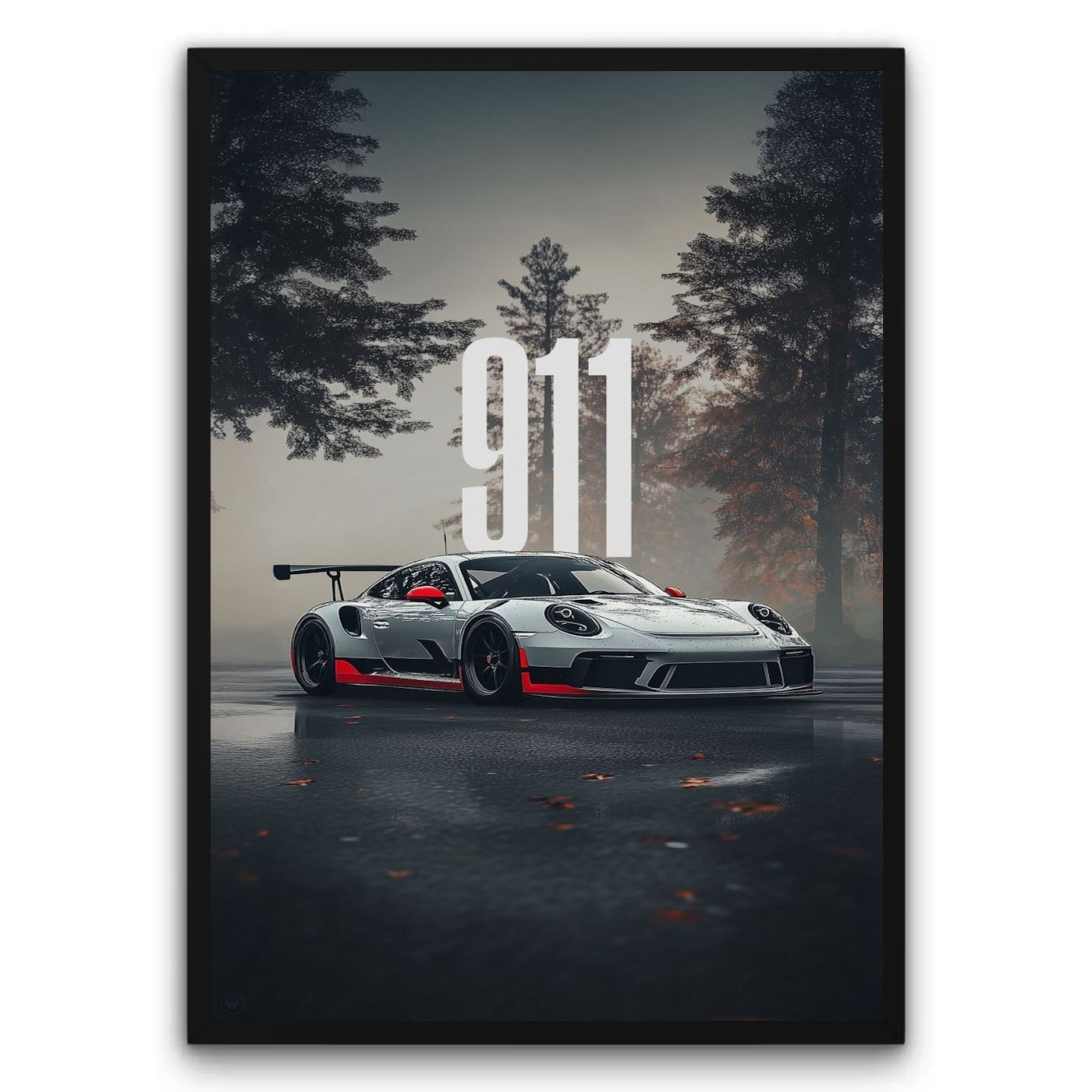 Porsche 911 z Krajobrazem Plakat