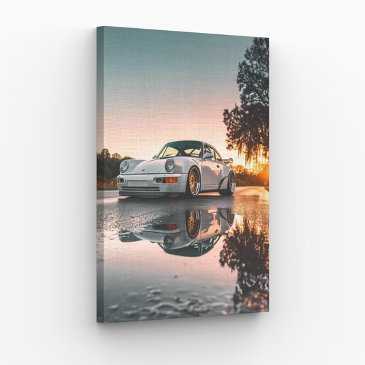 Porsche 911 Złoty Zachód Obraz