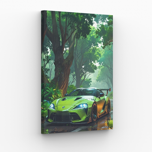 Toyota Supra Dżungla Nocą Obraz