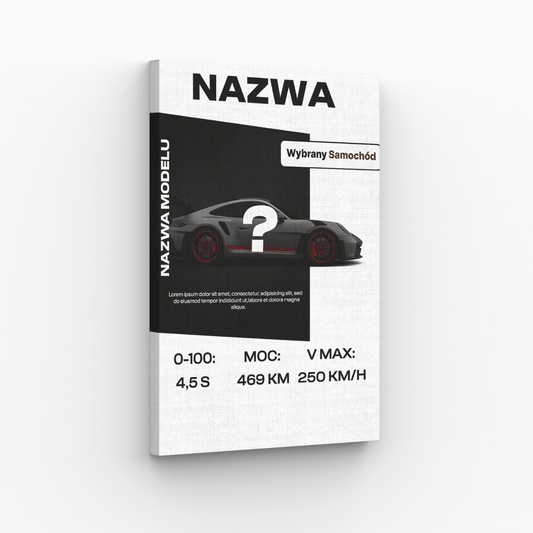 Personalizowany Obraz Samochód