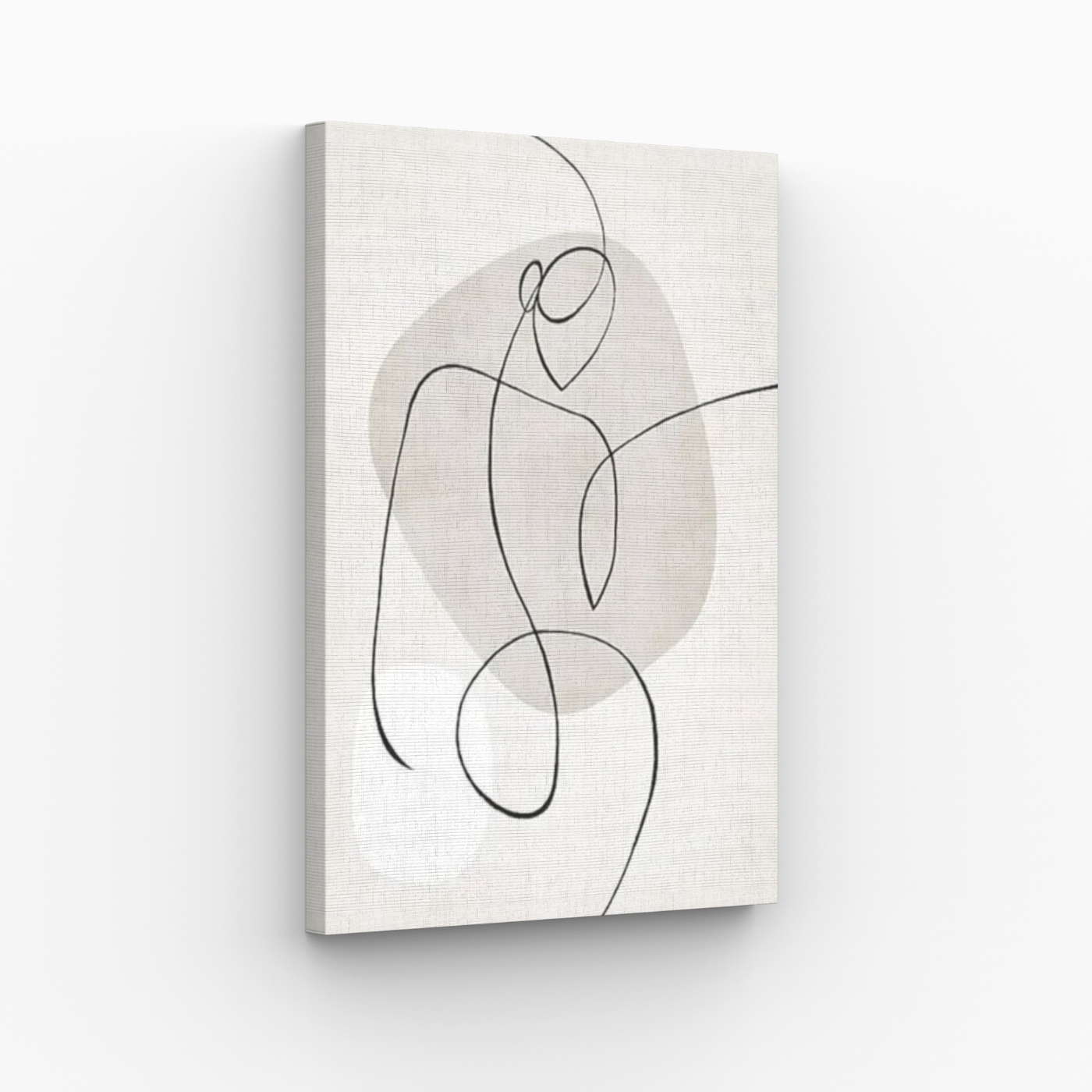 Beige Line Woman Obraz