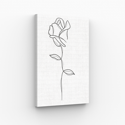 Beige Line Rose Obraz