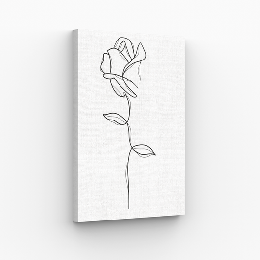 Beige Line Rose Obraz