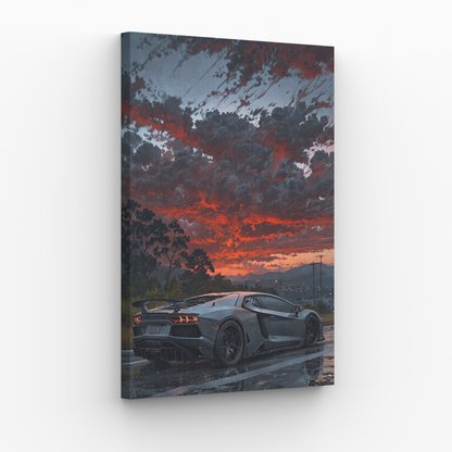 Lamborghini Aventador Burzowy Zachód Obraz