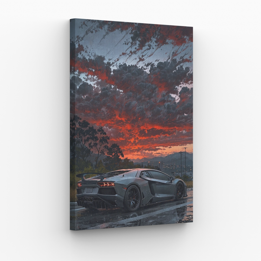 Lamborghini Aventador Burzowy Zachód Obraz