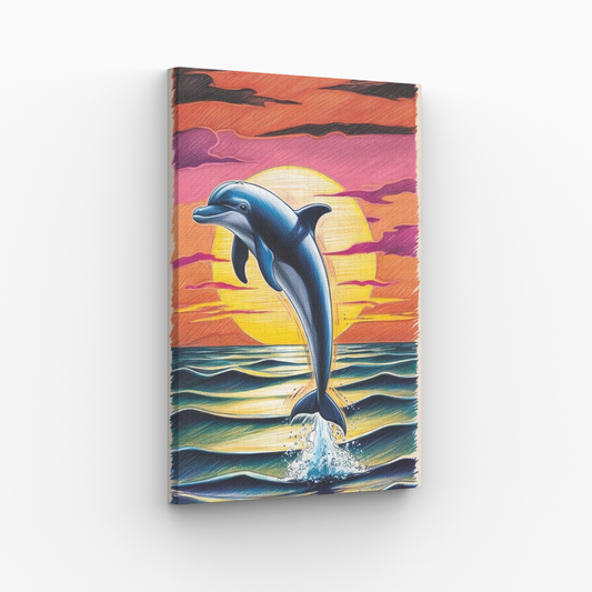 Delfin wyskakujący z Wody Obraz