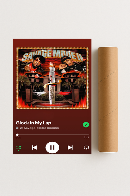 21 Savage - Glock In My Lap Plakat
