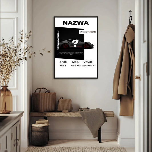 Personalizowany Plakat Samochód