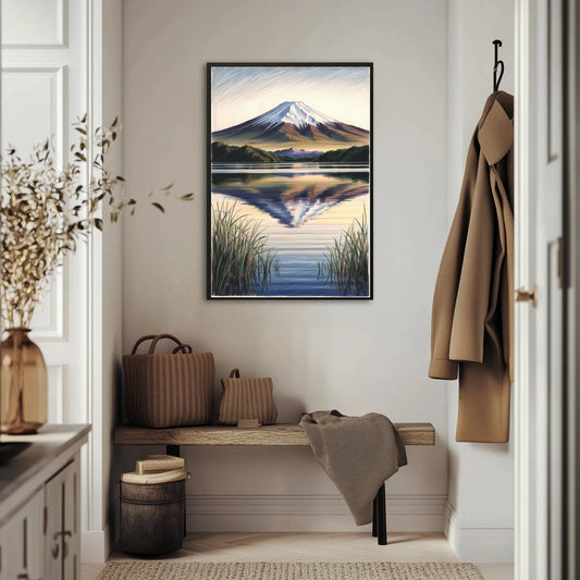 Fujisan Na Tle Jeziora Kawaguchi Plakat