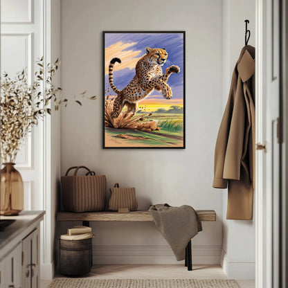 Biegnący Gepard Plakat