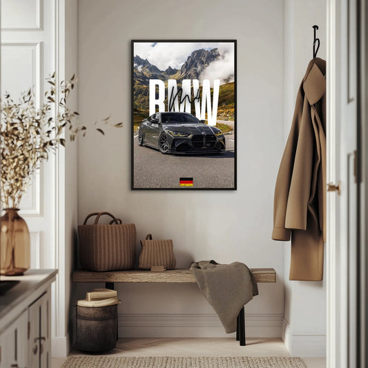 BMW M4 z Krajobrazem Plakat