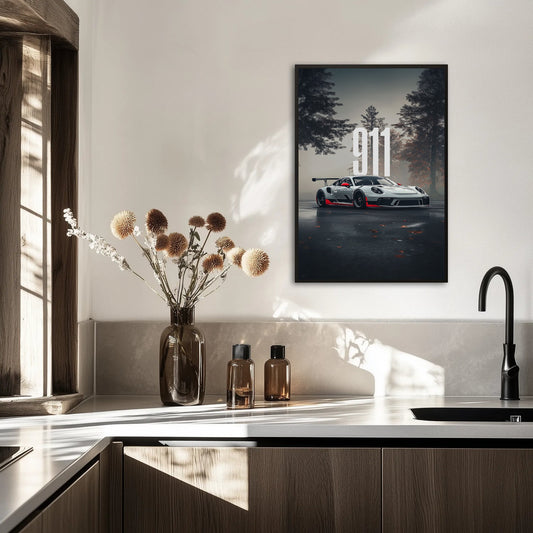 Porsche 911 z Krajobrazem Plakat